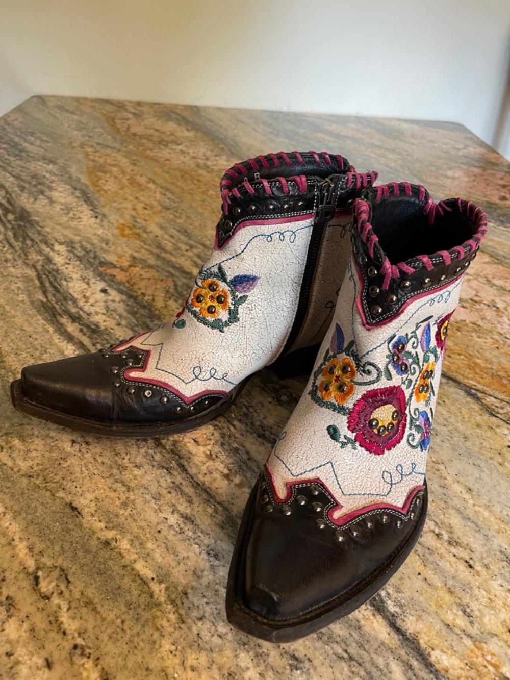 Double D Ranch Double Talk  
Ankle Boots Floral Embroidery 
Size 9 - Picture 2 of 9